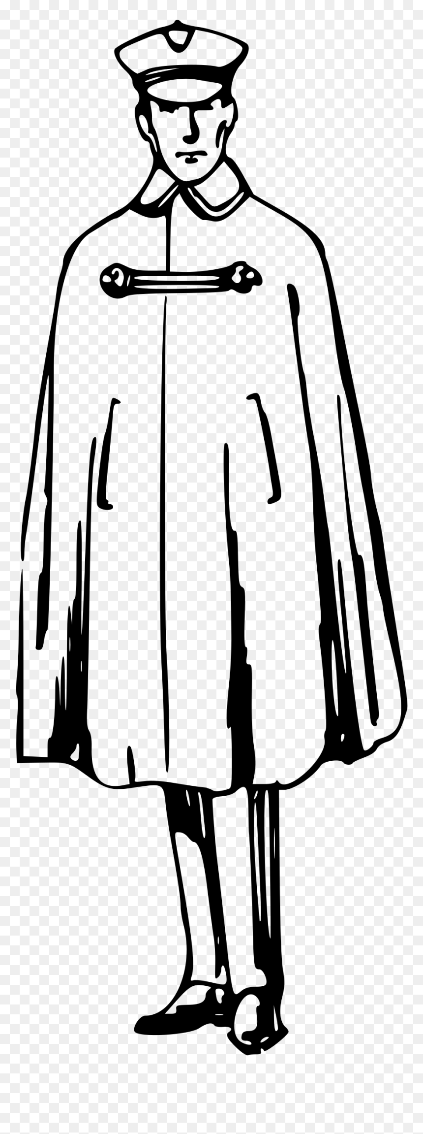 Man In Cape Clip Arts - Clothing, HD Png Download - black cape png