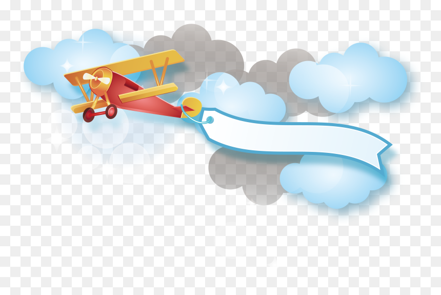 D20 Clipart Red - Plane With Banner Png, Transparent Png - faixa png