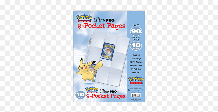 Pokemon Tcg Ultra Pro 9 Pocket Pages, HD Png Download - pokemon card png