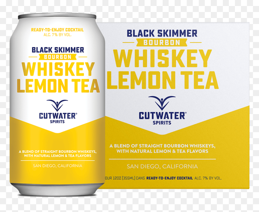 Cutwater Black Skimmer Whiskey Lemon Tea - Beer, HD Png Download - lemon tea png