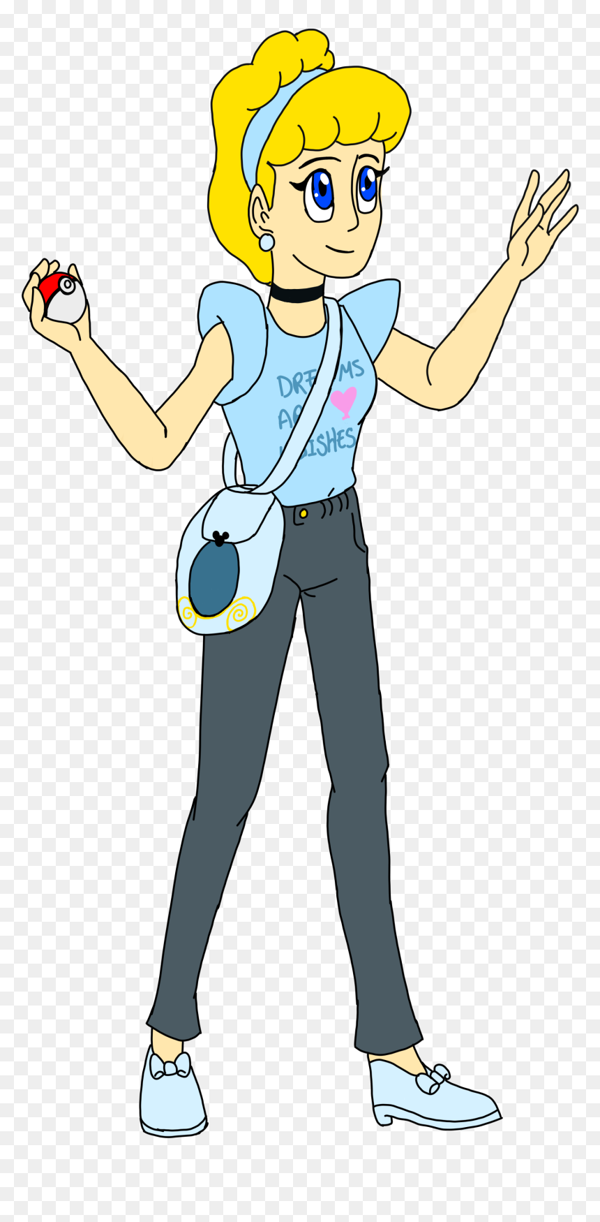 Cinderella As A Pokemon Trainer - Cartoon, HD Png Download - pokemon trainer png
