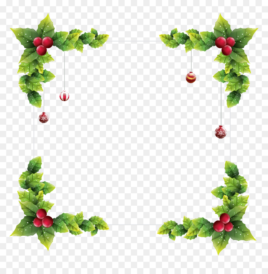 Thumb Image - Christmas Decorations Free Vectors, HD Png Download - molduras de natal png