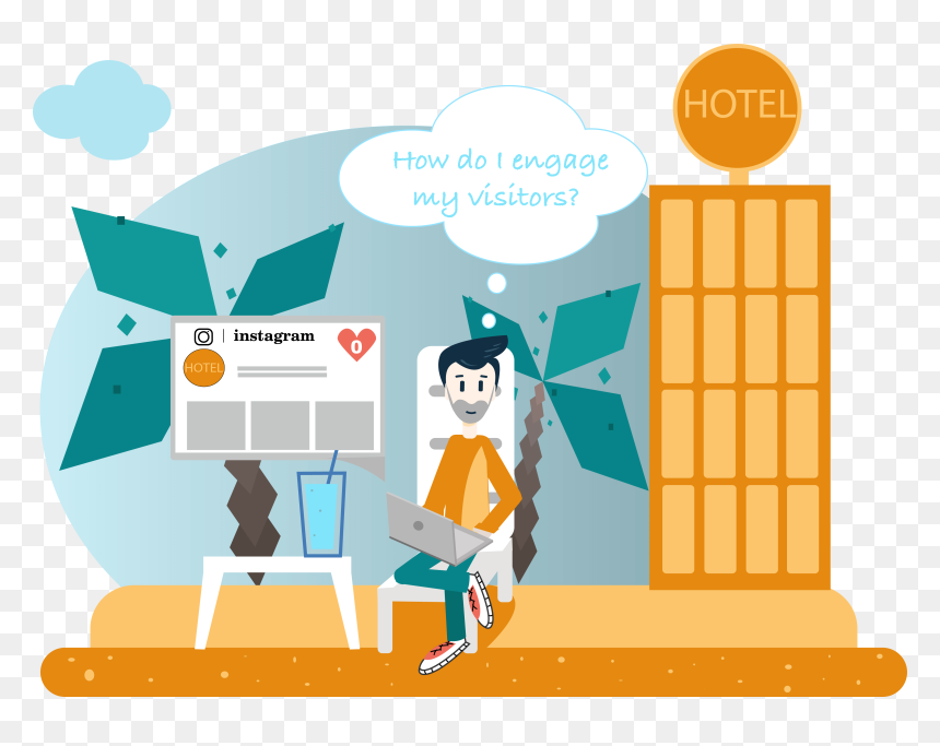 Social Media Marketing For Hotels - Cartoon, HD Png Download - social media marketing png