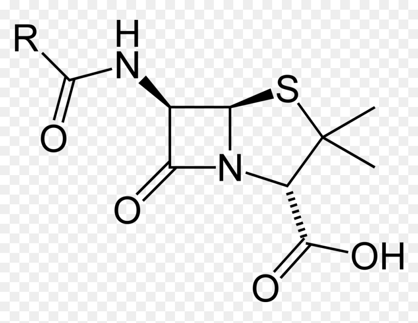 Penicillin Nucleus 2d Balls - Penicillina Struttura, HD Png Download - nucleus png