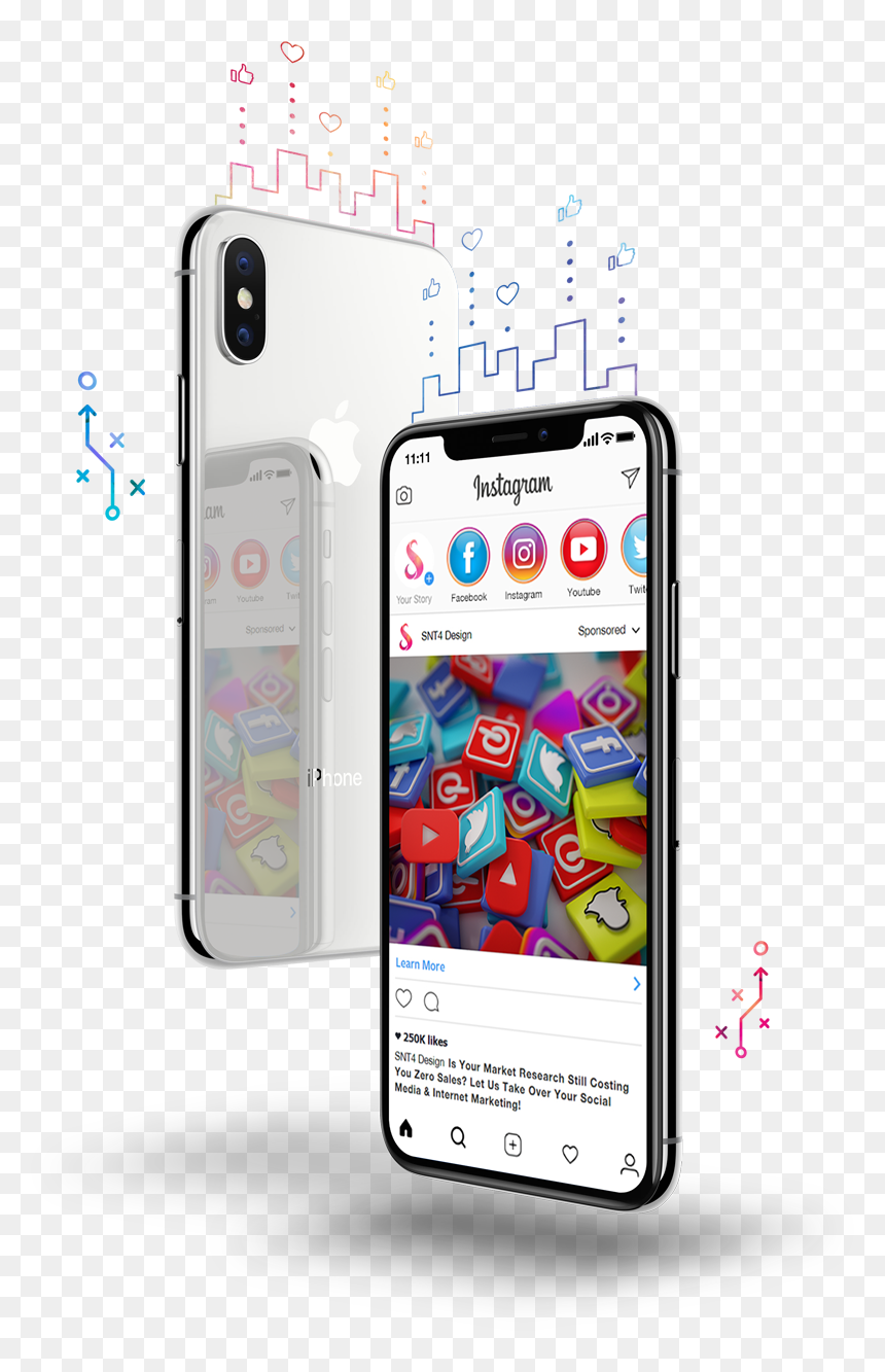 Social Media Marketing Iphonex - Mobile App Development Vertical, HD Png Download - social media marketing png
