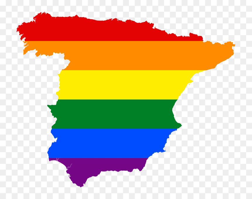 Same Sex Marriage Law Spain, HD Png Download - lgbt flag png
