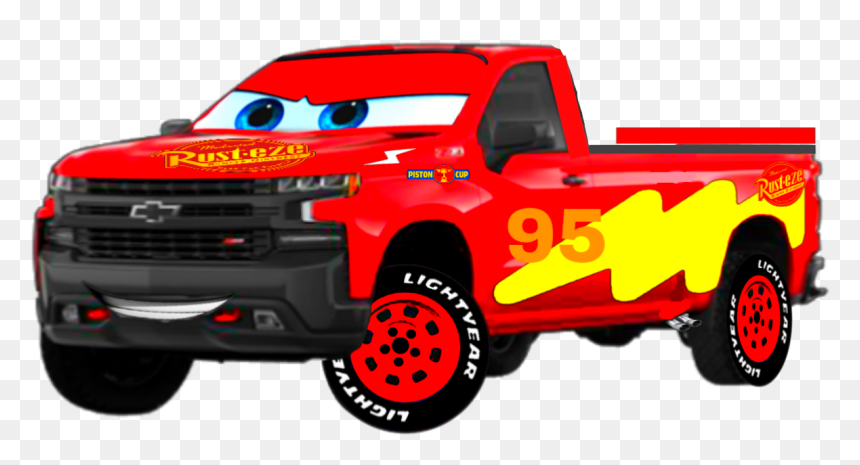 #cars #lightning #mcqueen #lightningmcqueen #truck - 2lt Silverado 2019, HD Png Download - lighting mcqueen png
