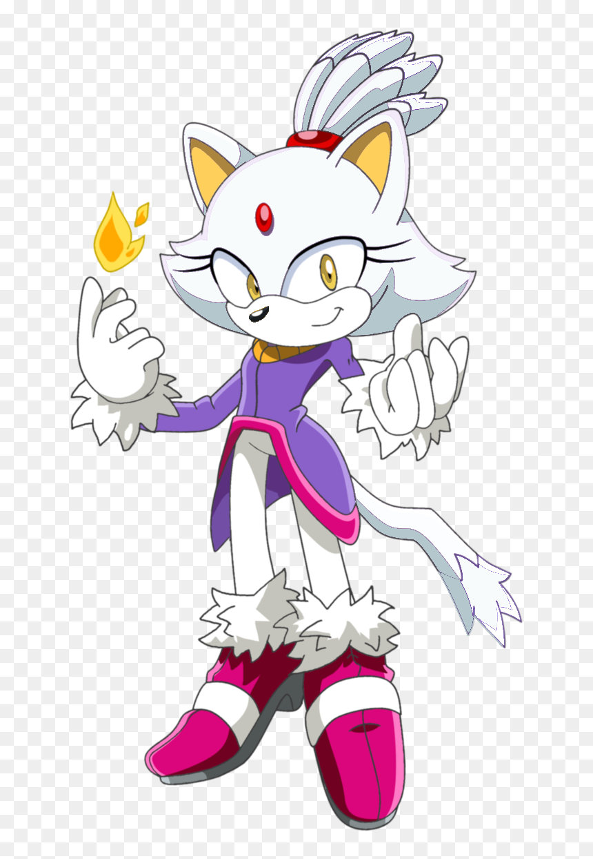 Blaze The Cat , Png Download - Silver The Hedgehog Blaze The Cat, Transparent Png - blaze png