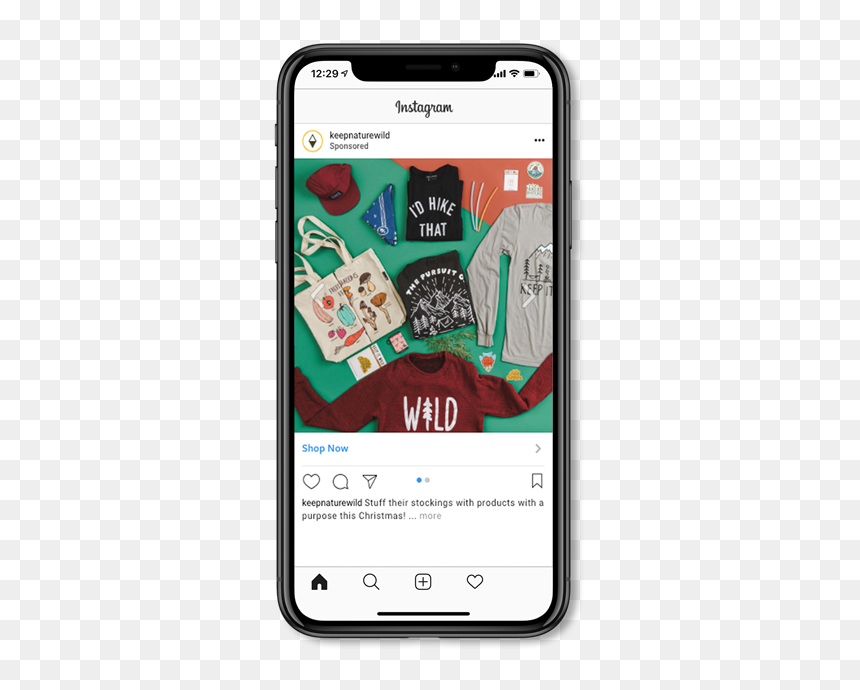 Social Media Ad Example - Instagram In Mobile Png, Transparent Png - instagrampng