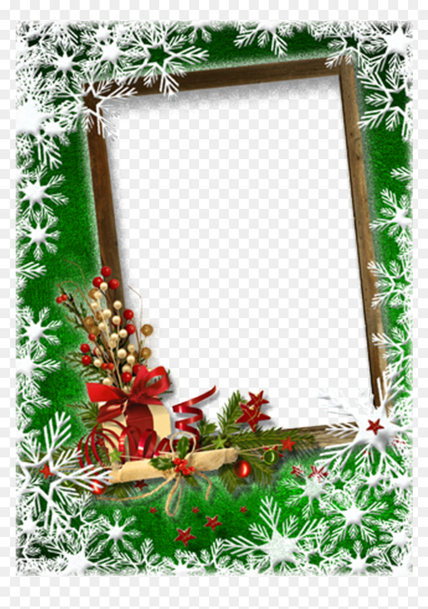 New Year Greeting Card Frame, HD Png Download - molduras de natal png