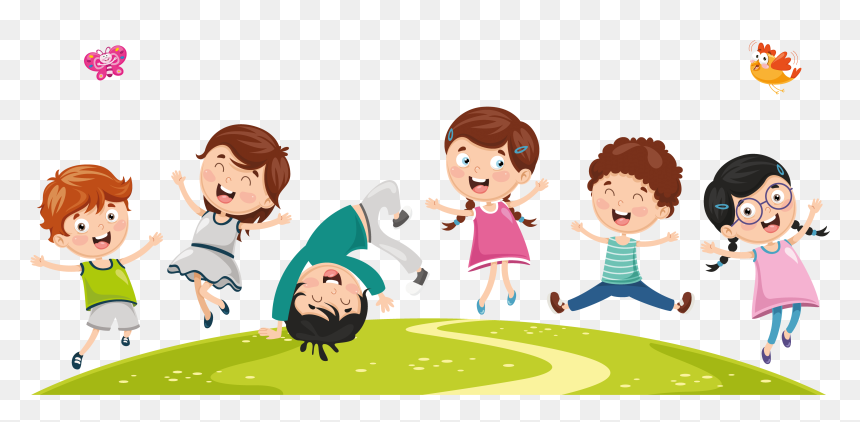 Kids Playing Illustration Hd, HD Png Download - niños png