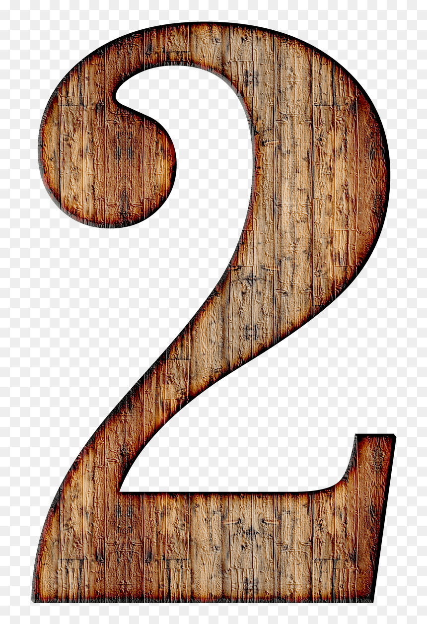 N煤mero De Madera - Number 2 Wood Png, Transparent Png - madera png