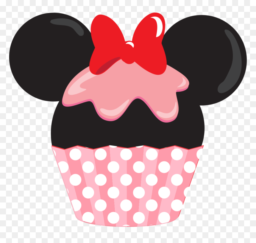 Minnie Mouse Cupcake Cartoon, HD Png Download - minnie rosa png