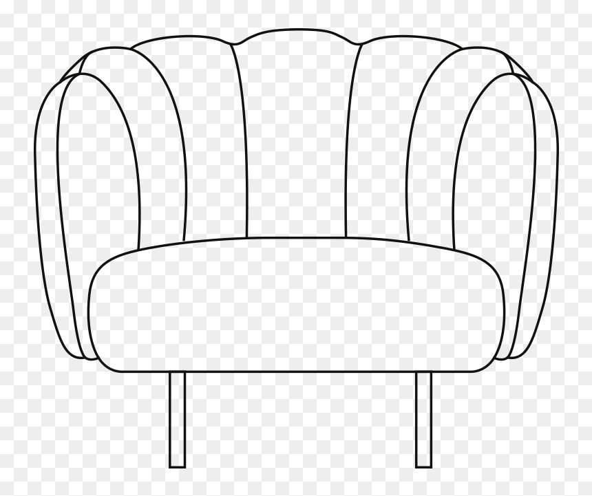 Cape Lounge Chair With Stitches Illustration - Club Chair, HD Png Download - black cape png