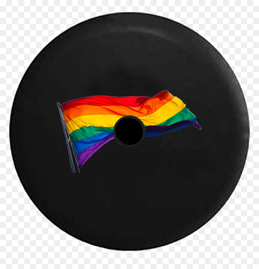 Jeep Wrangler Jl Backup Camera Day Gay Pride Lgbt Waving - Jeep Tire Cover Pride, HD Png Download - lgbt flag png