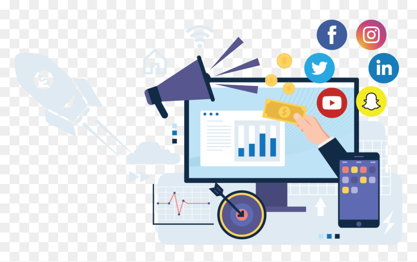 Social Media Marketing Png, Transparent Png - social media marketing png
