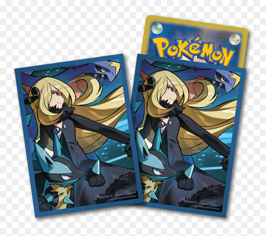 Garchomp And Cynthia Art, HD Png Download - pokemon card png