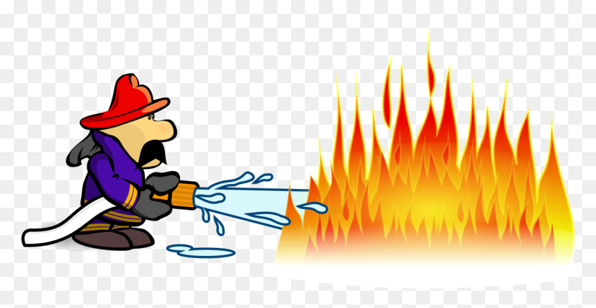 Fireman In Action Clipart, HD Png Download - fireman png