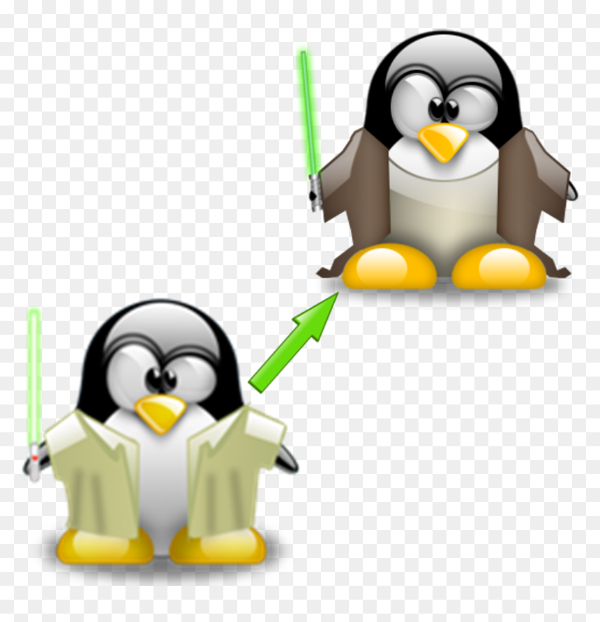 Linux For Jedi - Tux Jedi, HD Png Download - linux png