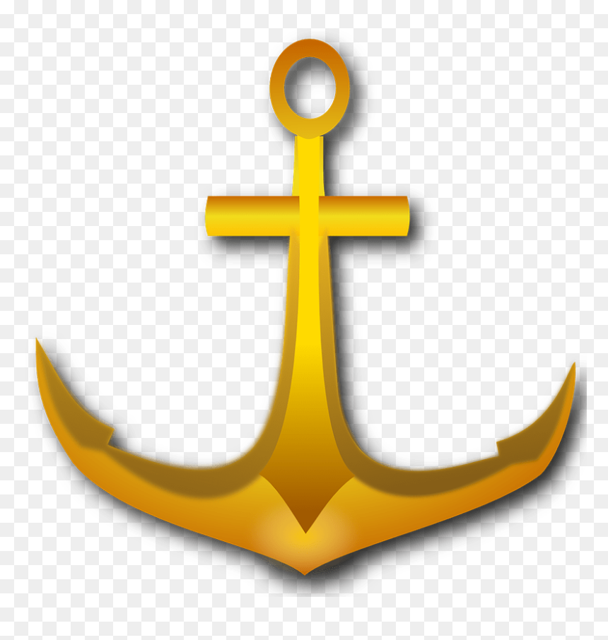 Golden Anchor Clipart, HD Png Download - ancla png