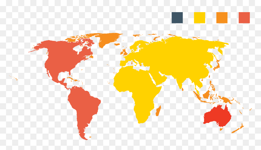 World Map Globe - Gray World Map, HD Png Download - the world png