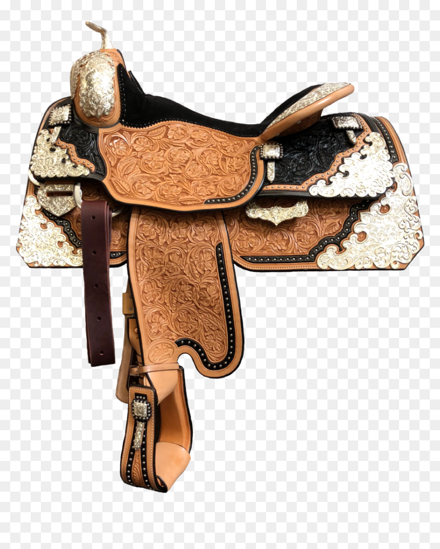 B17-681 Silver Show Saddle - Equitation Saddle, HD Png Download - saddle png