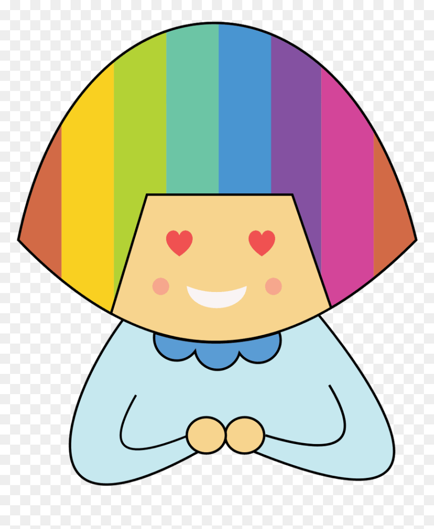 Crazy Clipart Transparent - Rainbow Hair Clipart, HD Png Download - crazy hair png