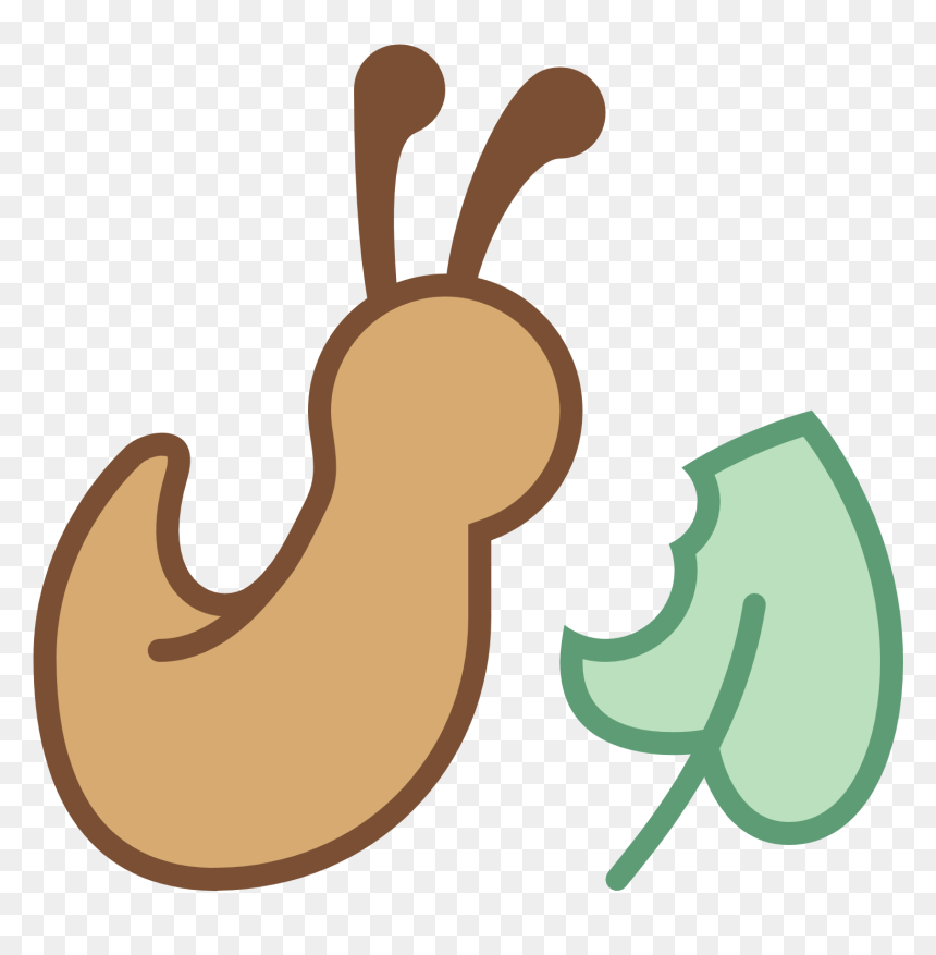 This Icon Is Depicting A Slug Next To A Leaf With A, HD Png Download - slug png