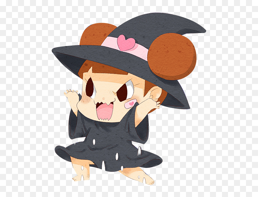 Cute Little Witchcraft Halloween Witch Cartoon Clipart - Cartoon, HD Png Download - halloween witch png