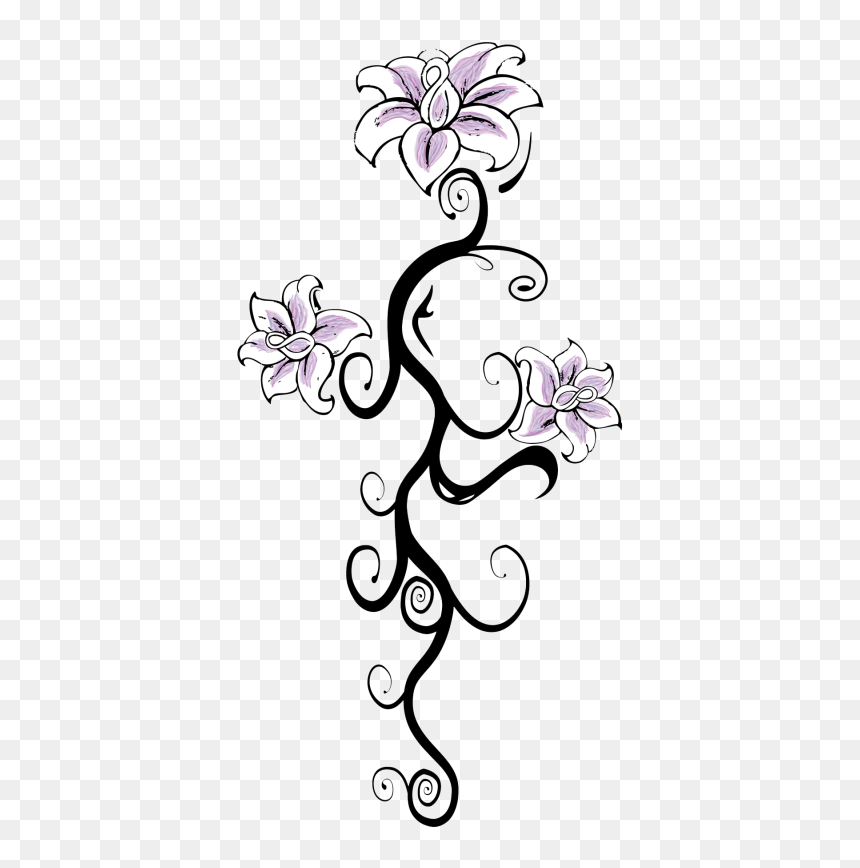 Flower Background Tattoo Designs, HD Png Download - mi bautizo png