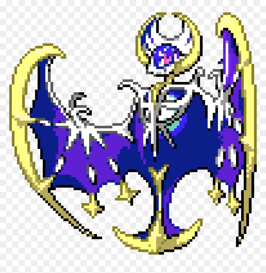 Pixel Art Pokemon Lunala, HD Png Download - lunala png