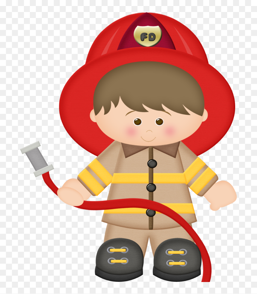 Cute Fireman Clip Art, HD Png Download - fireman png