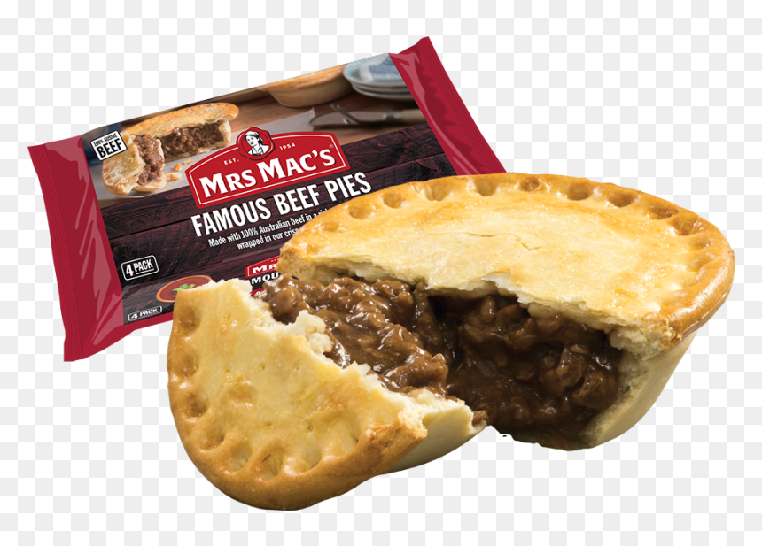 Famous Beef Pies 4 Pack - Mrs Macs Beef Pie, HD Png Download - pies png