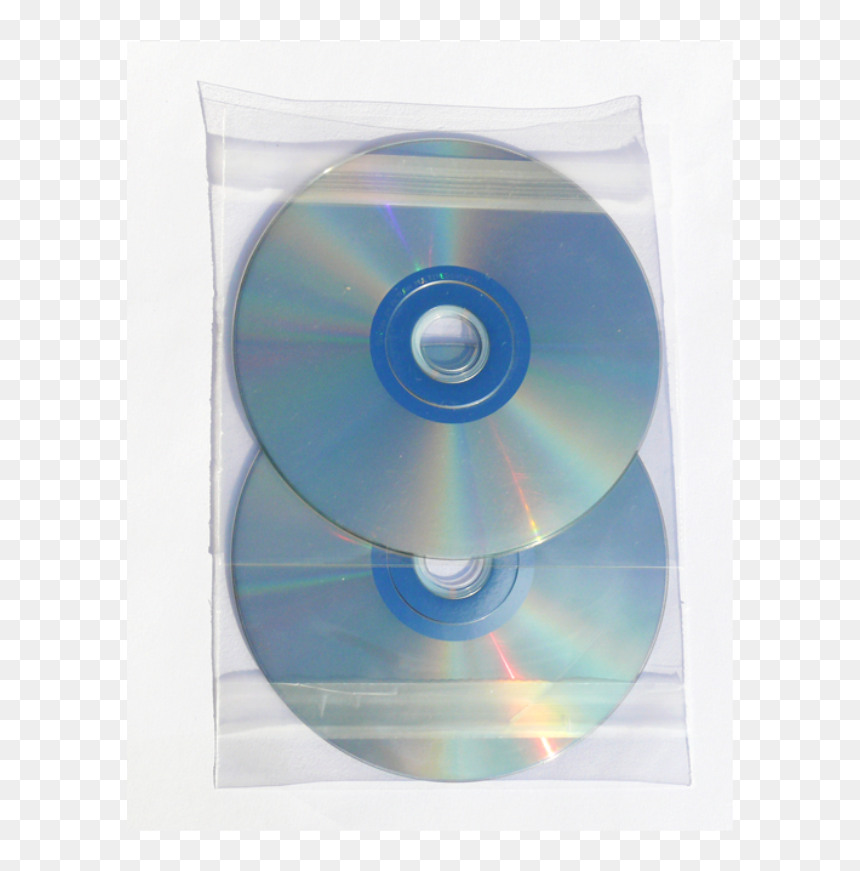 2 Cds Or Dvds In Pvc Sleeve With 2 Adhesive Strip - Circle, HD Png Download - cds png