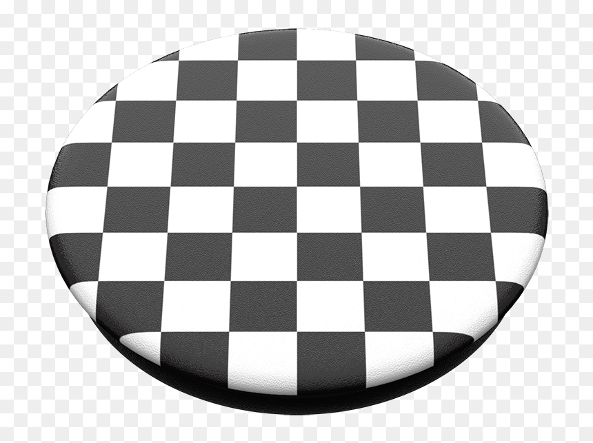 Checker Black, Popsockets - Black And White Popsocket, HD Png Download - checkered pattern png