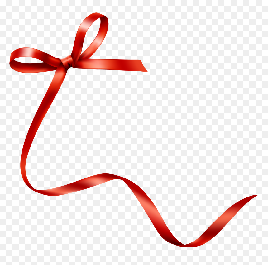Ribbon Hand Red Bow Tie Transprent Png - Red Ribbon Drawing, Transparent Png - moño png