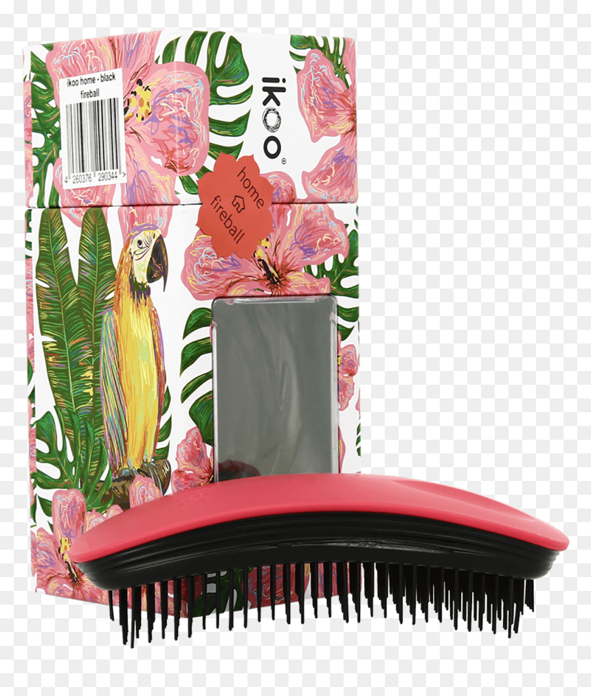 Ikoo Home Black Fireball Hair Brush - Seahorse, HD Png Download - hair brush png