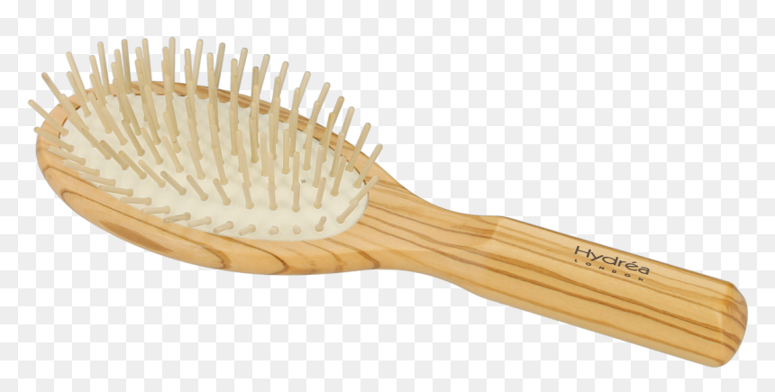 Hydrea Olive Wood Hair Brush With Extra Long Anti-static - Wood Hair Brush Png, Transparent Png - hair brush png