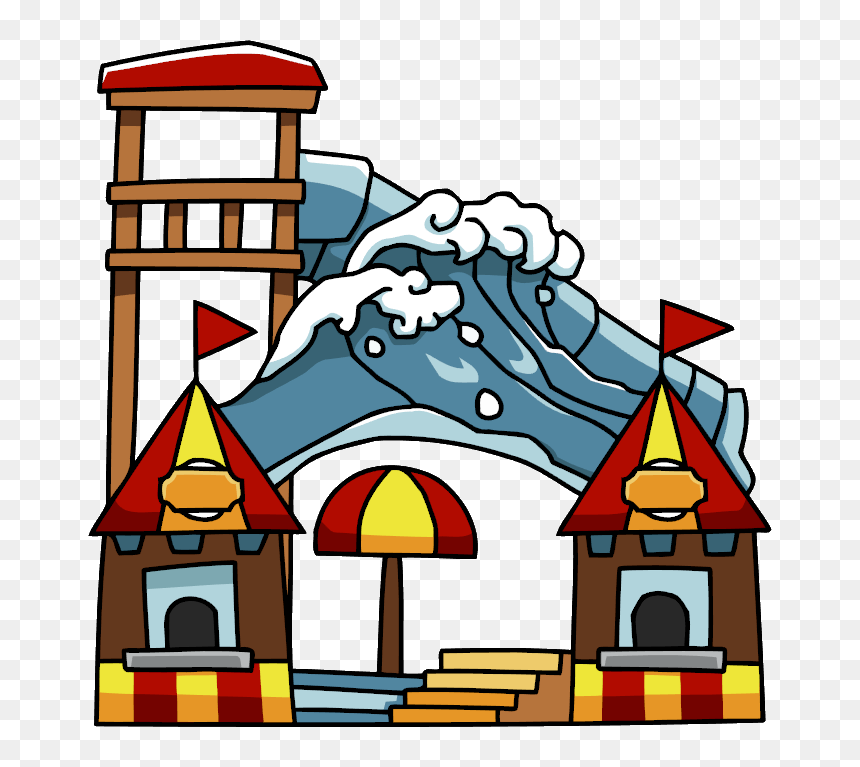 Water Park Png Clipart , Png Download - Scribblenauts Park, Transparent Png - water slide png