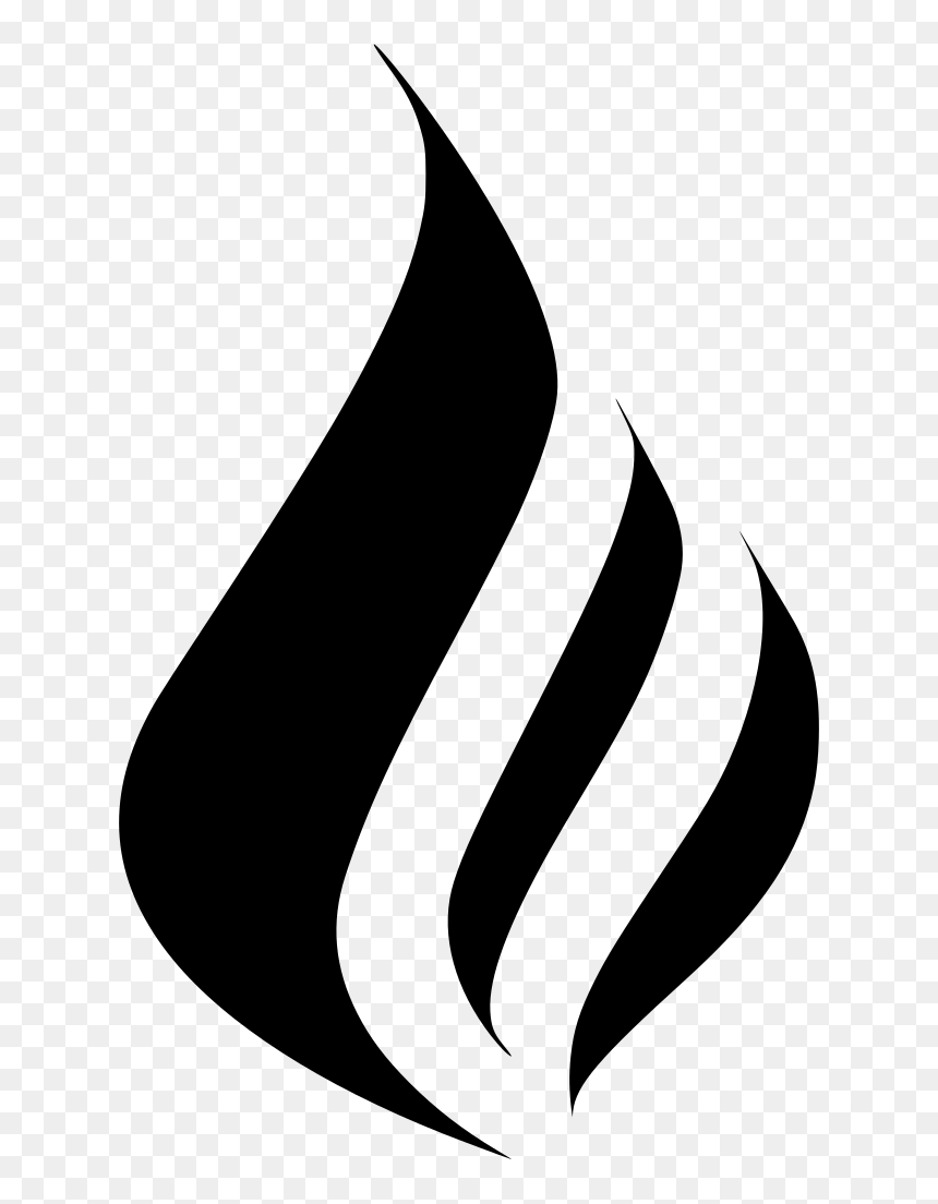 Fire Logo Black And White, HD Png Download - fogo png