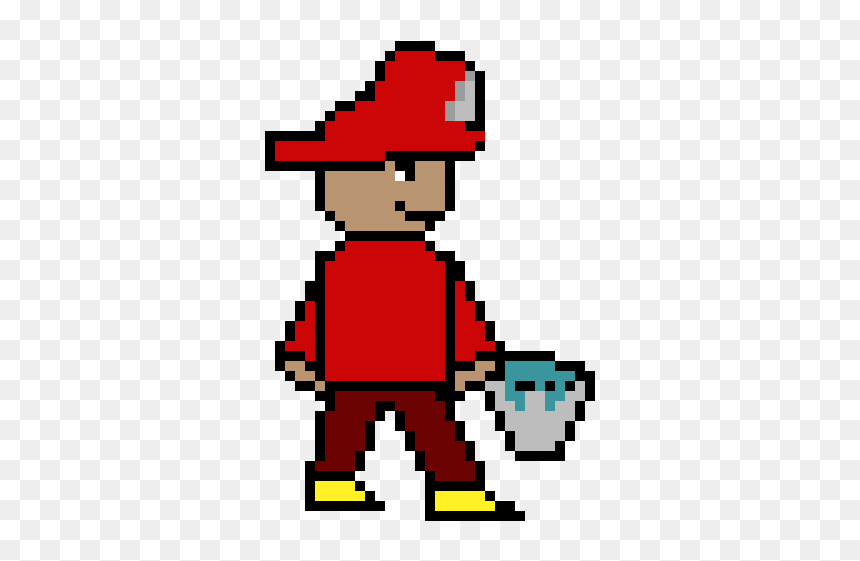 Pixel Art Super Hero, HD Png Download - fireman png