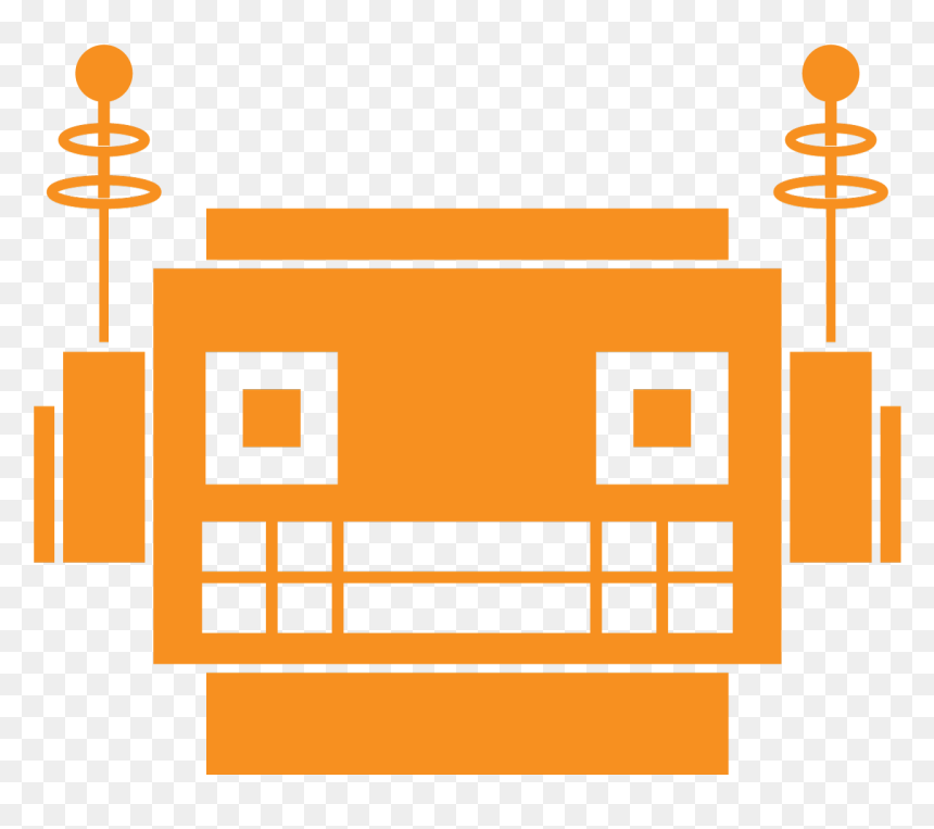 Robot Head Orange , Png Download, Transparent Png - robot head png