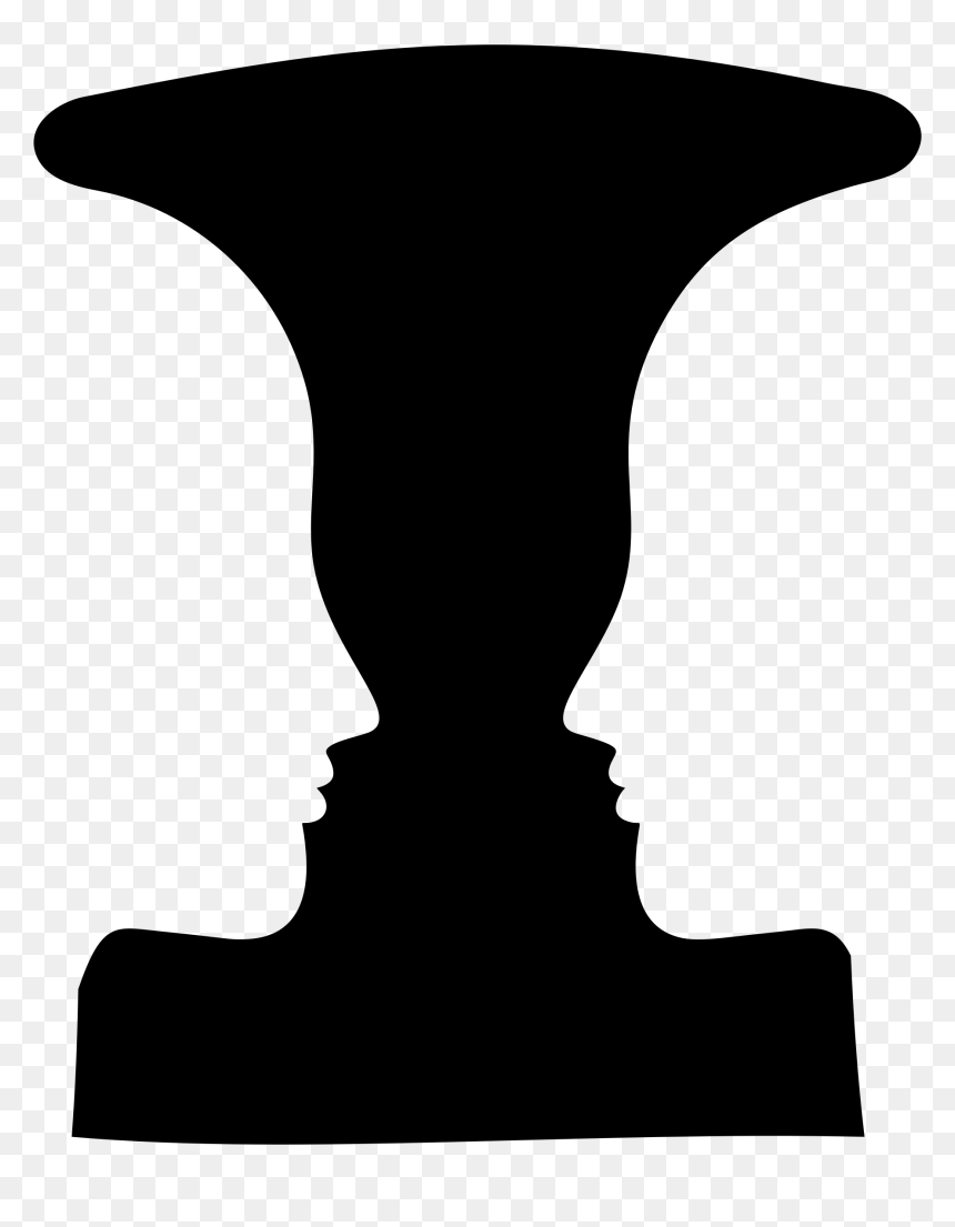 Rubin Vase The Dress Optical Illusion - Optical Illusion Rubin Vase, HD Png Download - illusion png