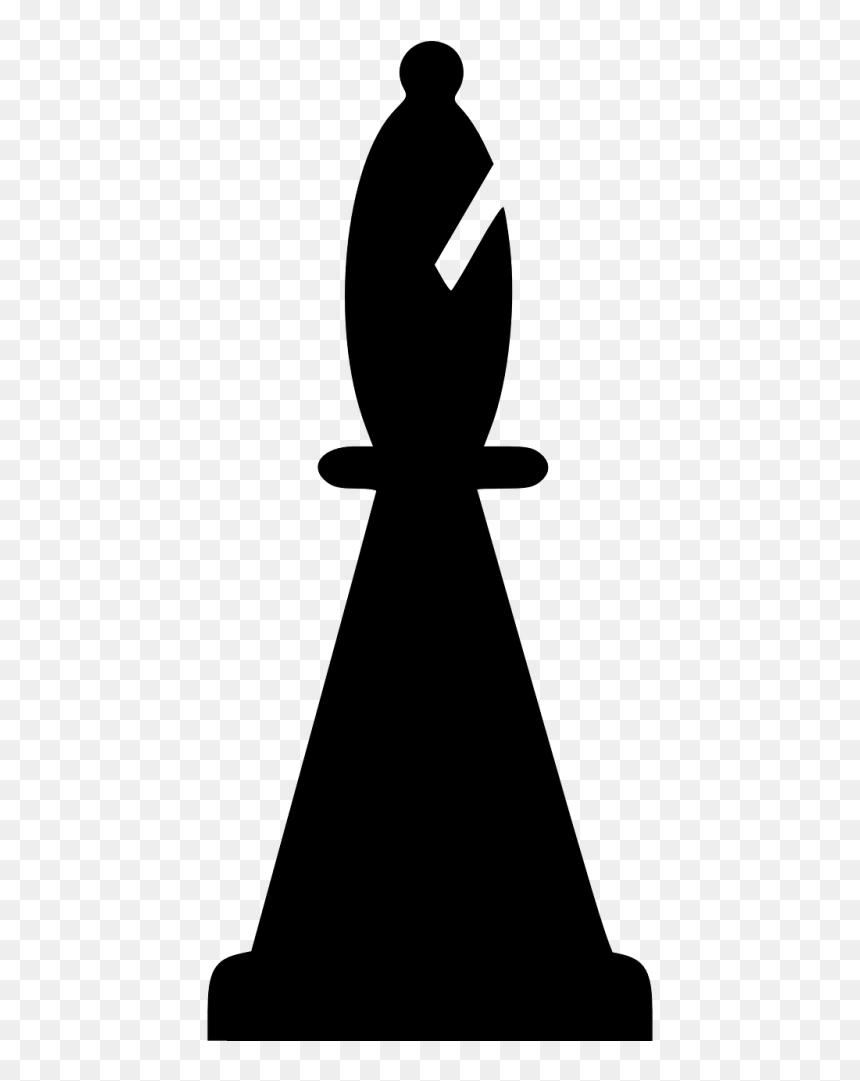 Chess Bishop Black - Black Bishop Chess Piece Transparent, HD Png Download - meeple png