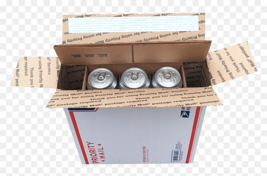 6 Pack Usps Flat Rate Can Shipper - Wood, HD Png Download - usps png