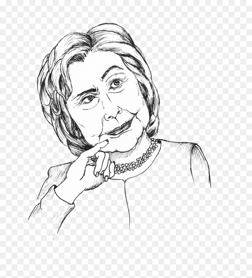 Hillary Clinton Just Panders To Her Audience The Vermont - Png Face Sketch, Transparent Png - hillary png