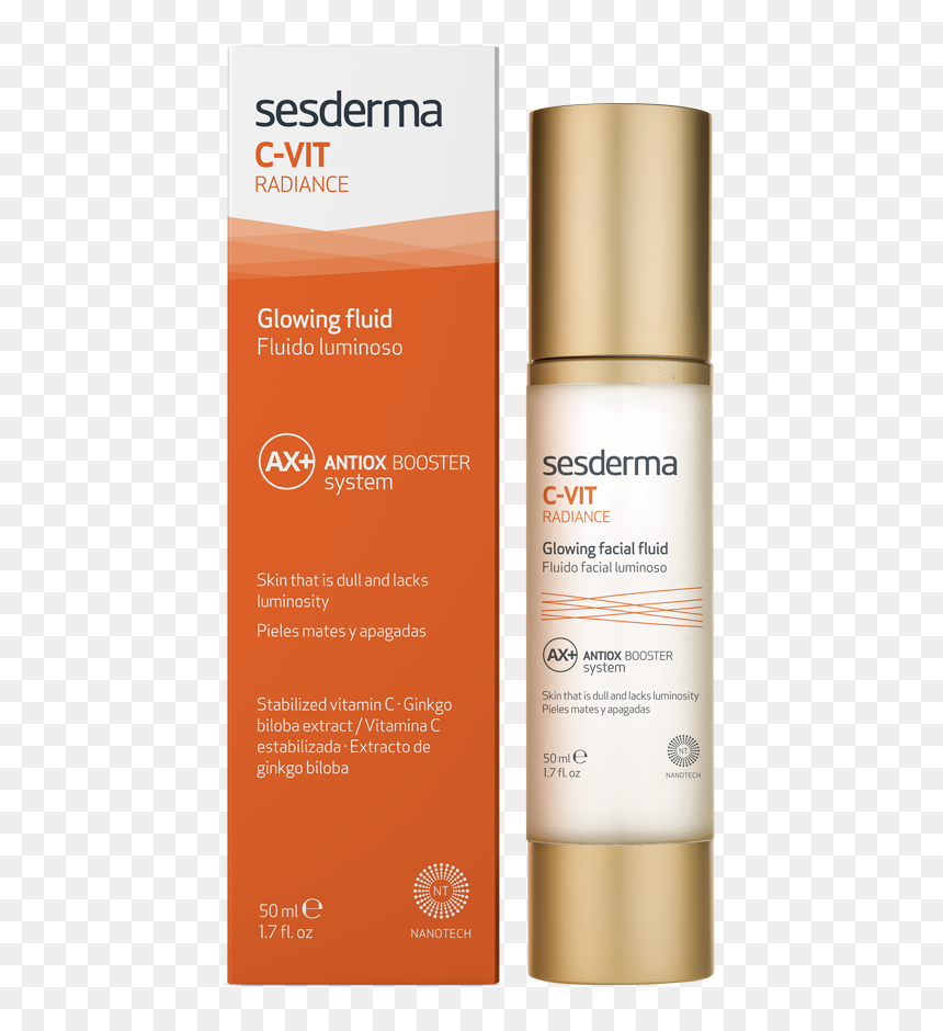 C Vit Radiance Glowing Fluid - Sesderma Reti Age Anti Aging Gel Cream, HD Png Download - red eye glow png