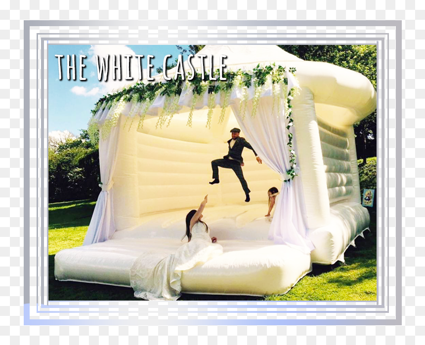 The Tropical Plunge Inflatable Water Slide - White Wedding Bouncy Castle, HD Png Download - water slide png