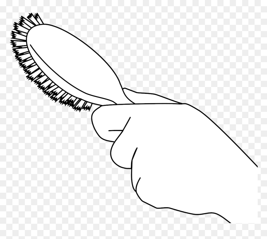 Hair Brush Sketch Png, Transparent Png - hair brush png