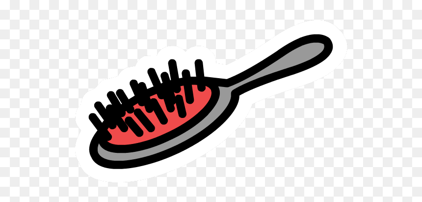 Hair Brush Cartoon - Hairbrush Clipart Png, Transparent Png - hair brush png